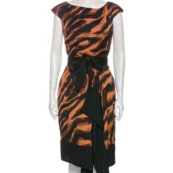 karen millen tiger print dress